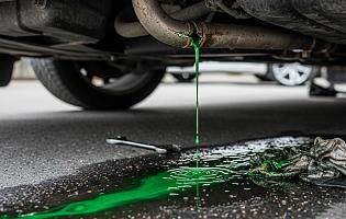 Koelvloeistof lekt uit auto