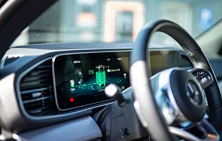 dashboard van een elektrische auto