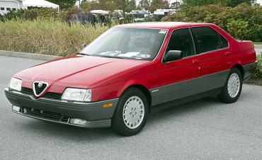 1991 alfa romeo 164l, front left (hershey 2019)