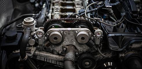 Motorblok in de auto