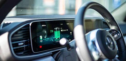 dashboard van een elektrische auto