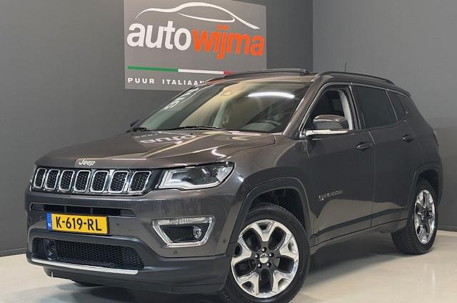 Jeep Compass 1.4 MultiAir 140pk Limited Panoramadak/schuif/kantel Afneembare trekhaak, stoelverwarming, apple car