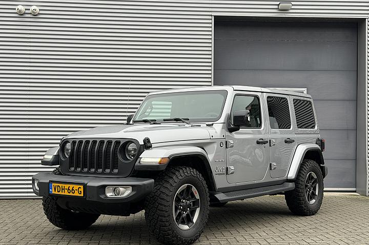 Jeep Wrangler 2.2D Sahara I Aut. I Grijs Kenteken I 12000 Km I Carplay I Leder I 4WD