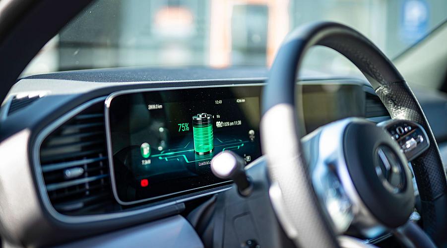 dashboard van een elektrische auto